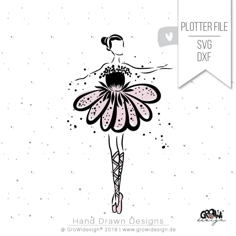 Ballerina Plotterdatei 1 by GroWidesign Ballerina Plotterdatei