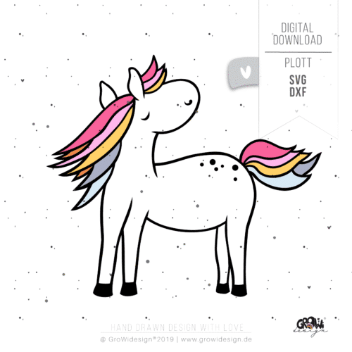 Regenbogen PFERD Zimtzicke Plotterdatei