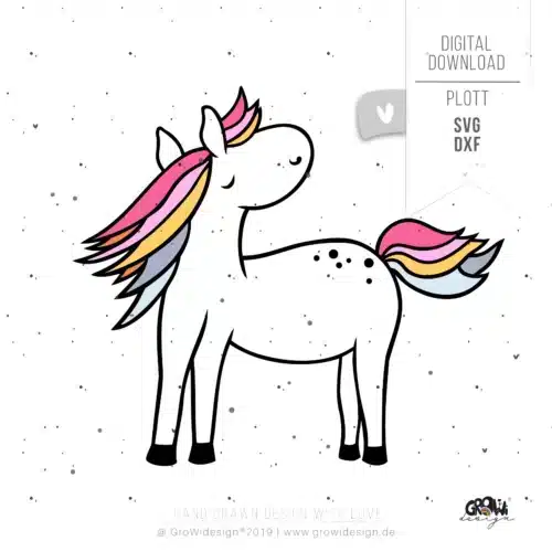 Regenbogen PFERD Zimtzicke Plotterdatei
