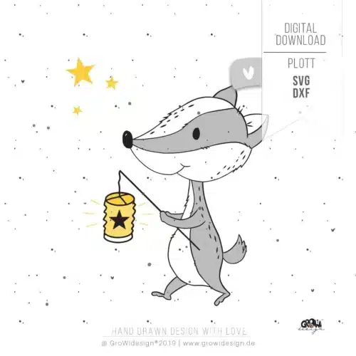 Laternen DACHS Plotterdatei