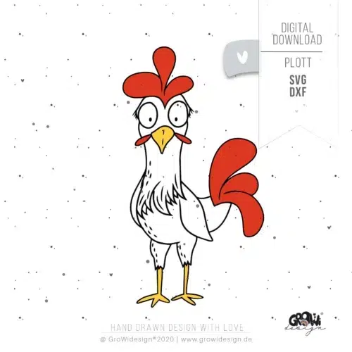 Bauernhoftier Hahn Plotterdatei