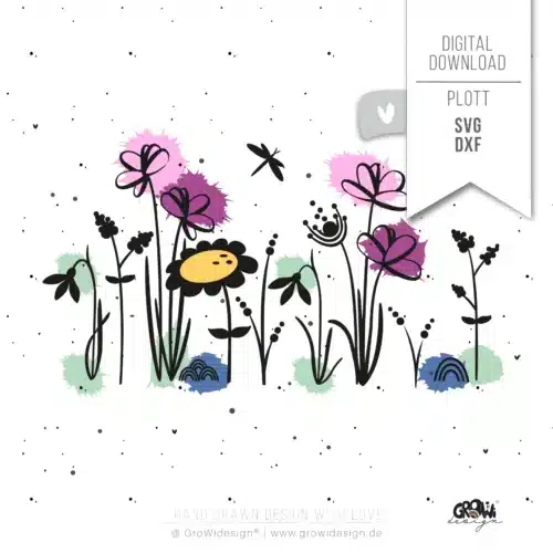 Blumenwiese Plotterdatei