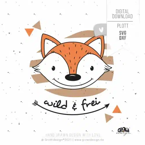 Button Schlaufuchs Plotterdatei