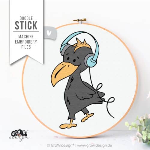 Rabe Rocky Stickdatei