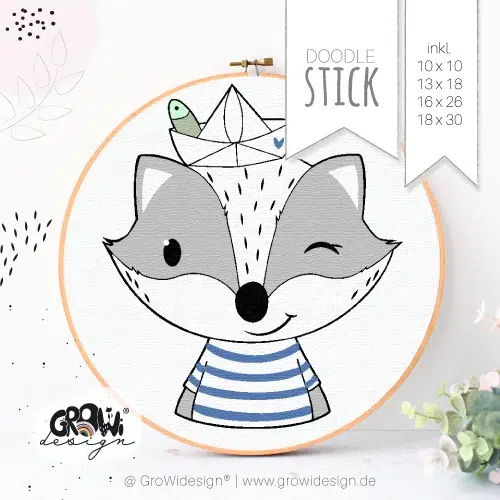 Matrosen DACHS Stickdatei 31 by GroWidesign Matrosen DACHS Stickdatei