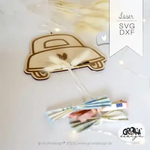 Geldgeschenk Auto Laserdatei
