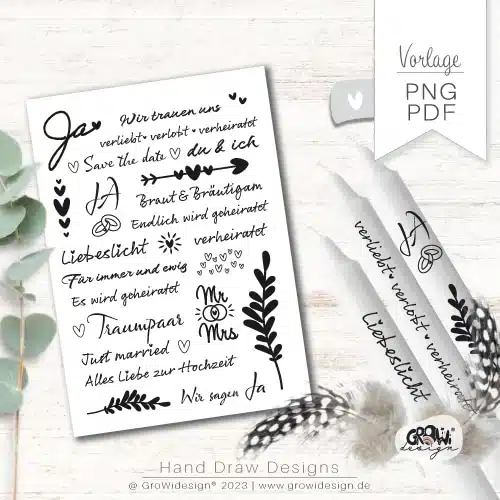 Kerzensticker Hochzeit