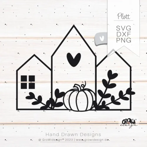 Herbst HÄUSER Plotterdatei