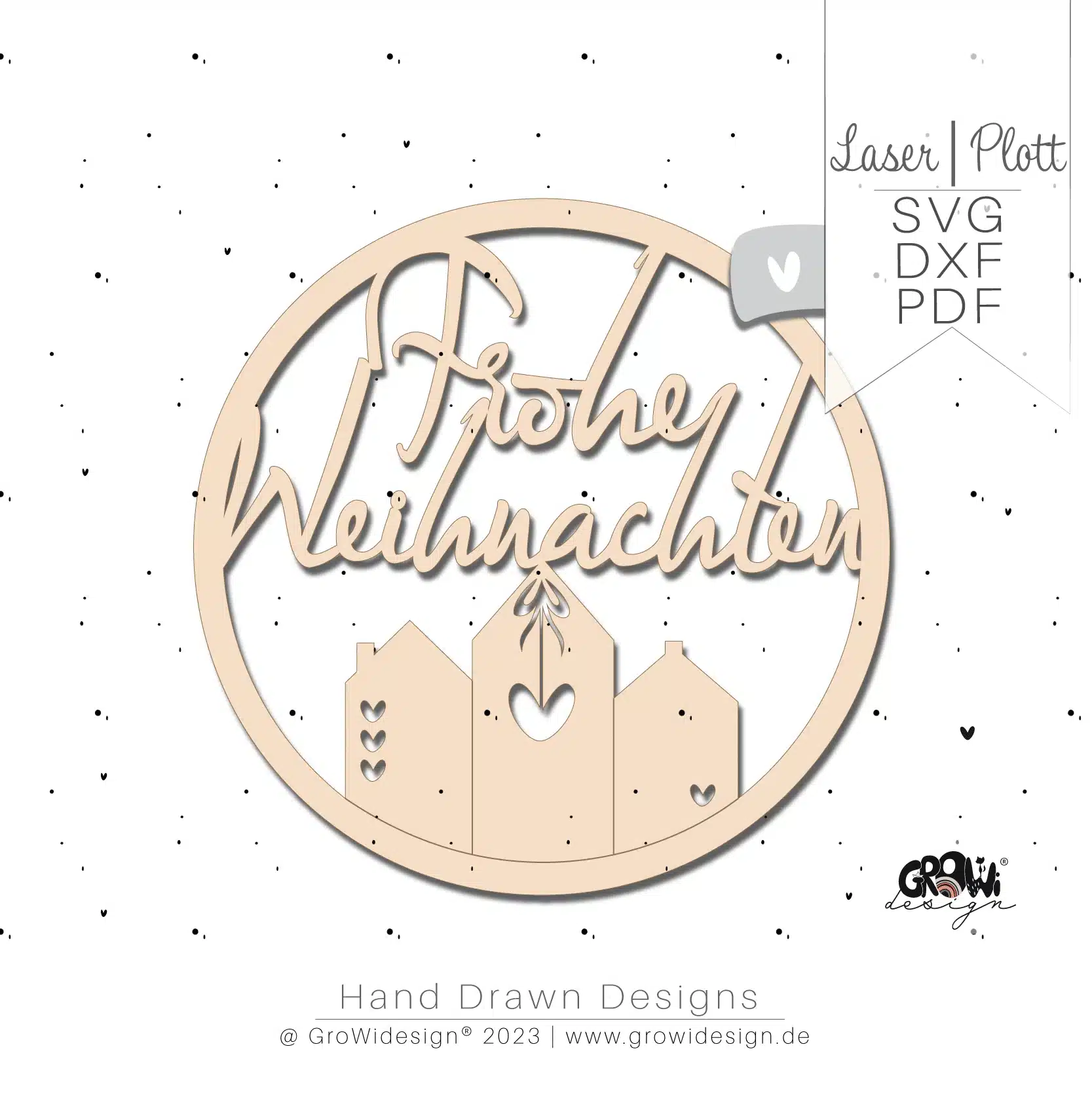 Türschild Weihnachten Laserdatei 1 by GroWidesign Schild Frohe Weihnachten Laserdatei