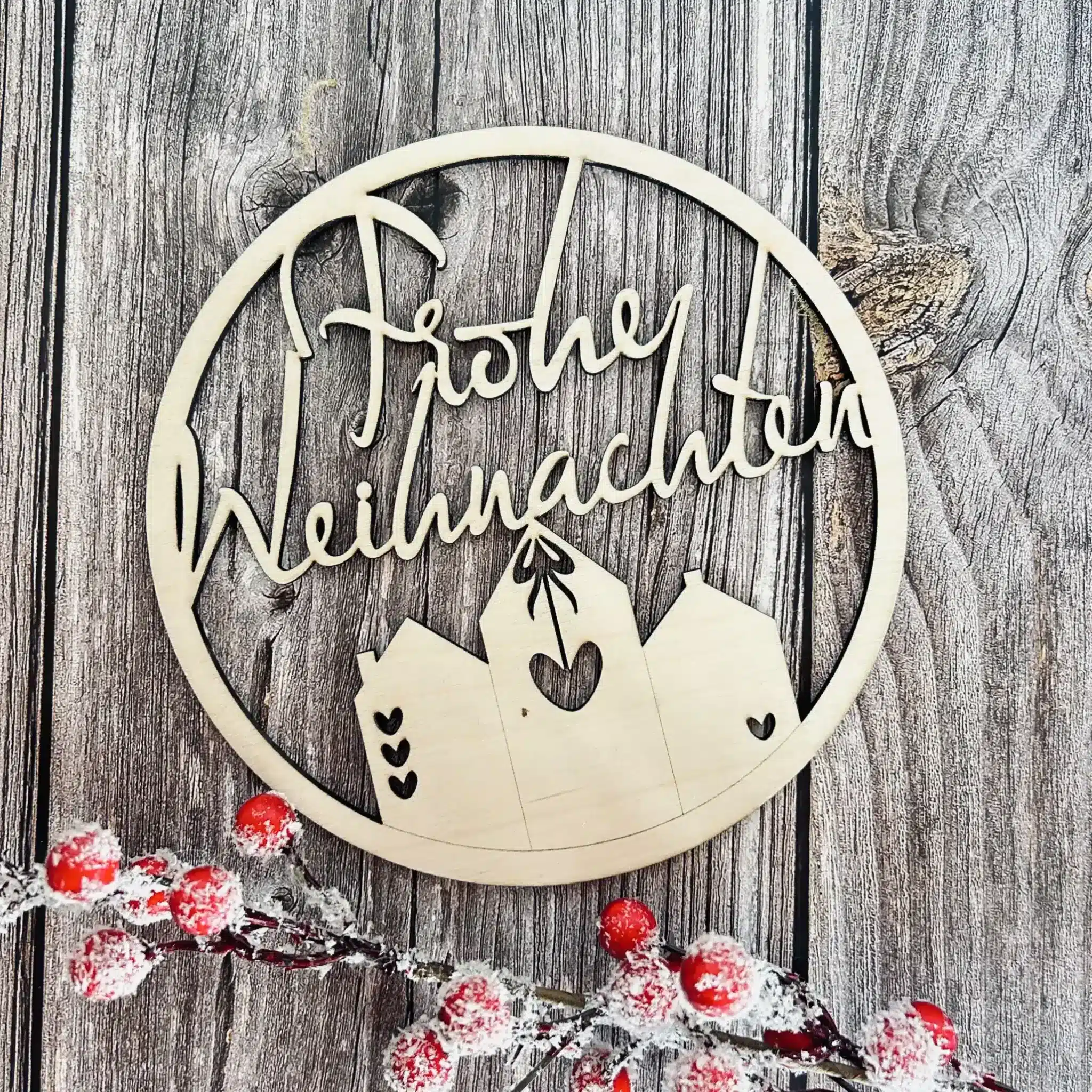 Türschild Weihnachten Laserdatei 2 by GroWidesign Schild Frohe Weihnachten Laserdatei