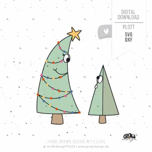 Weihnachtsbaum lustig Plotterdatei
