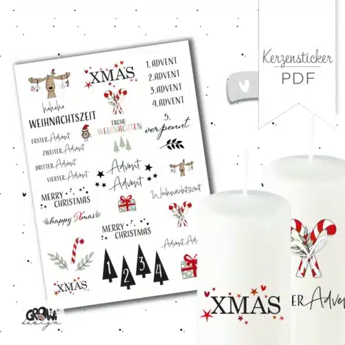 Kerzensticker ADVENT