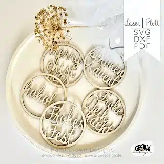 XMAS Anhänger Laserdatei Plotterdatei