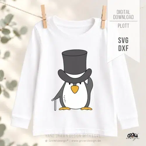 Pinguin Zylinder Plotterdatei