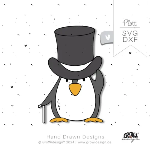 Pinguin Zylinder Plotterdatei