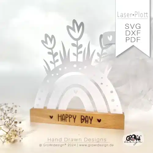 Blumen Regenbogen Laserdatei