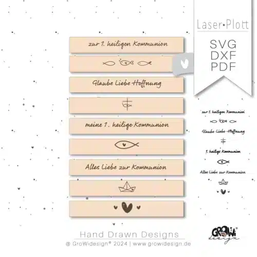 Klötzchen KOMMUNION Laserplotter