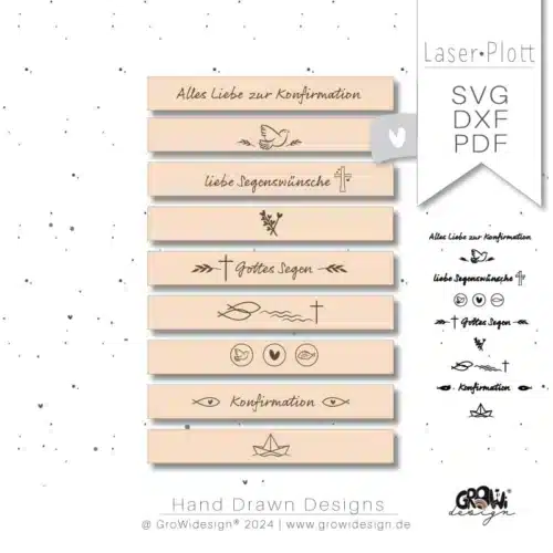 Klötzchen KONFIRMATION Laserplotter