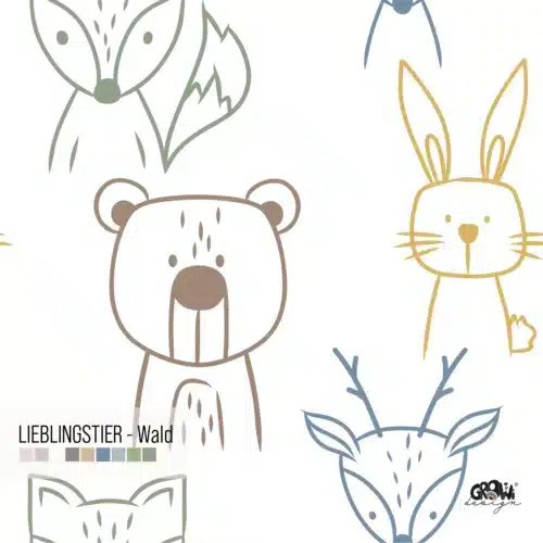 LIEBLINGSTIERE Wald seamless Design