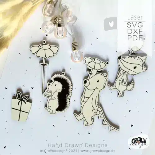GEBURTSTAGSfreunde Anhänger Laserdatei