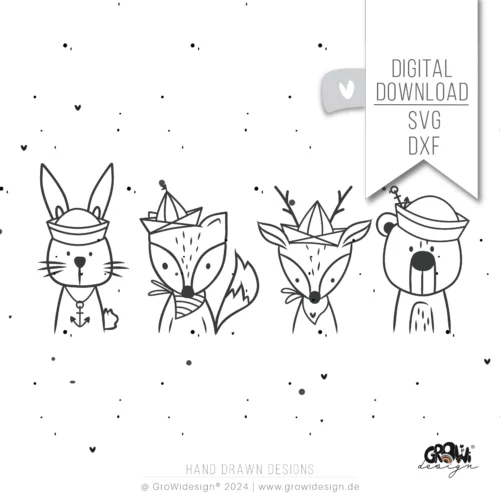 Lieblingstiere maritim Plotterdatei