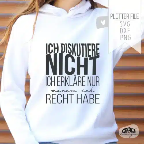 Spruch ich diskutiere nicht Plotterdatei