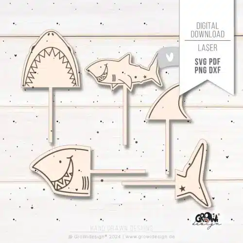 Caketopper HAI Laserdatei