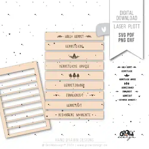 Klötzchen HERBST Laserplotter