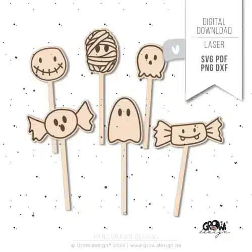 Halloween CANDY Caketopper Laserdatei