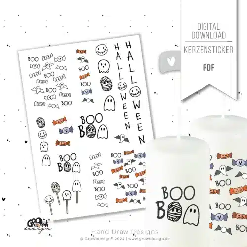Kerzensticker Halloween Candy