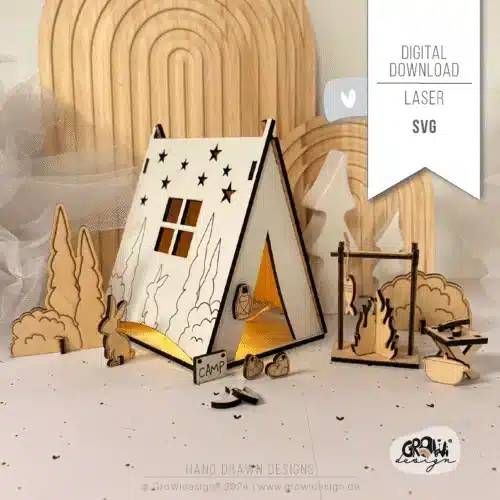 Wichtel Waldzelt Laserdatei