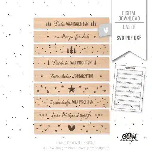 Klötzchen WEIHNACHTEN Laserdatei