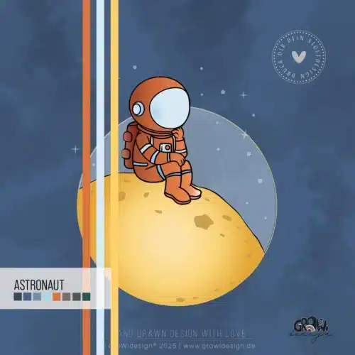 Astronaut Panel Stoffdesign