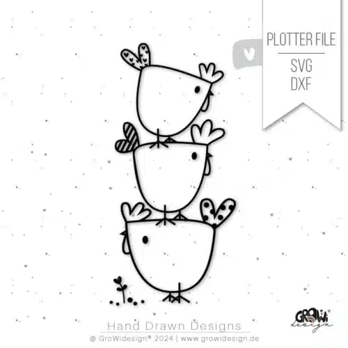 Hühner Plotterdatei