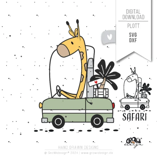 Safari Giraffe Plotterdatei