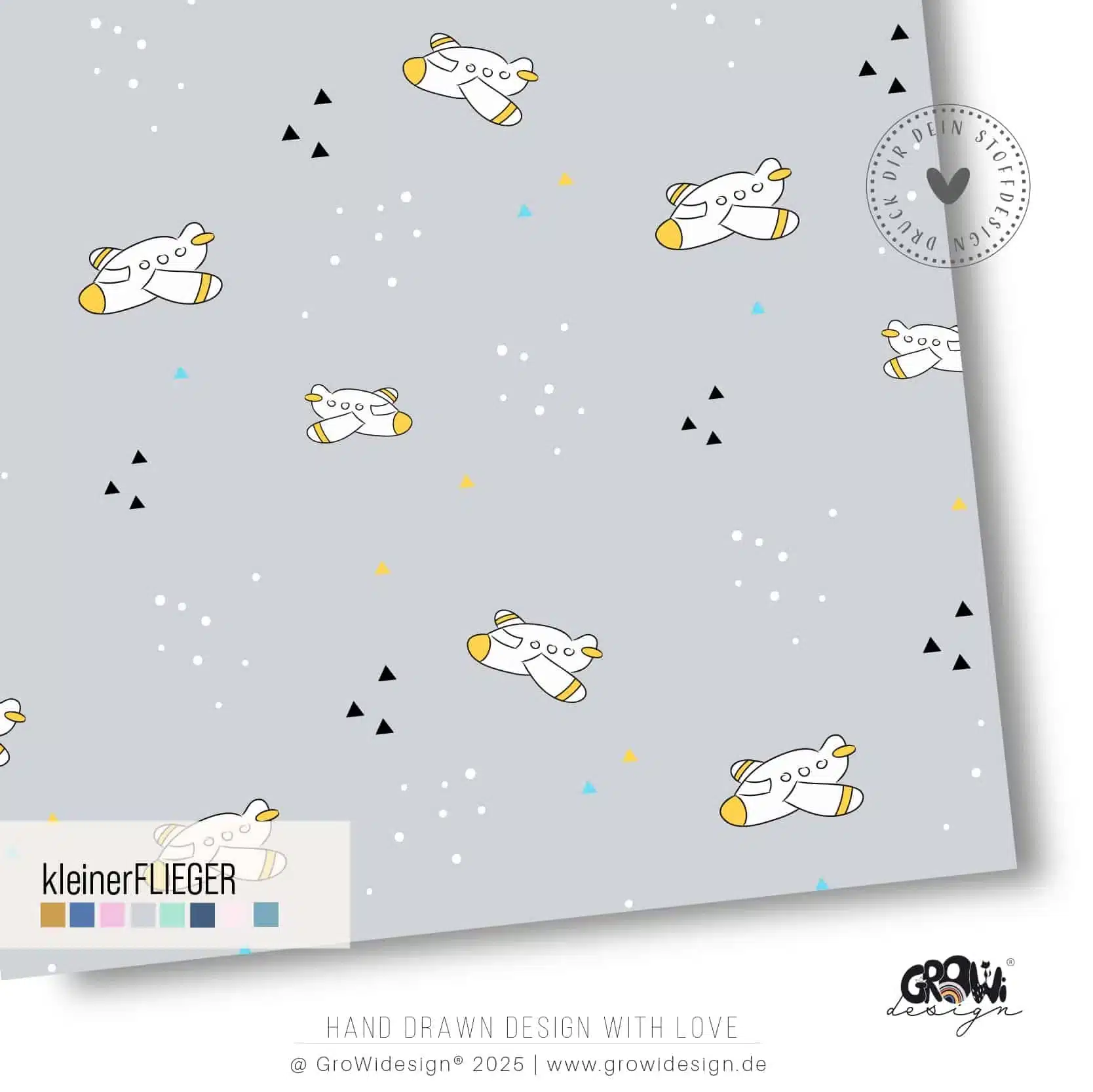 kleiner Flieger AOP Stoffdesign 1 by GroWidesign kleiner Flieger AOP Stoffdesign