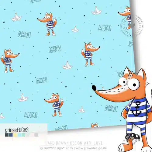 grinseFUCHS AOP Stoffdesign