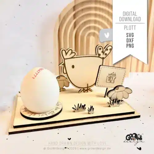 Ei Halter Hühner Laserdatei