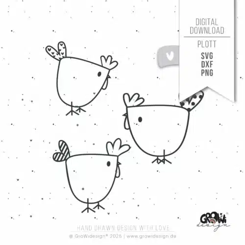Hühner Plotterdatei