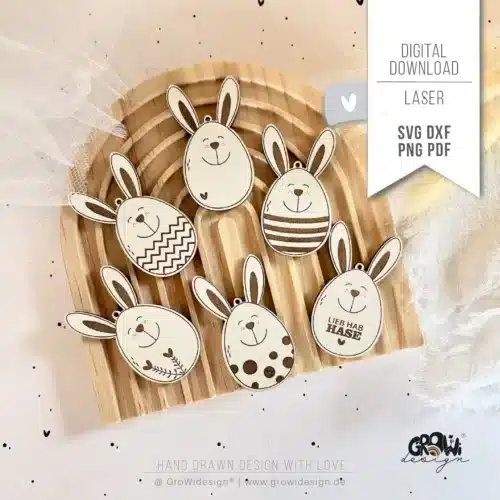 Osterhasen Anhänger Laserdateii