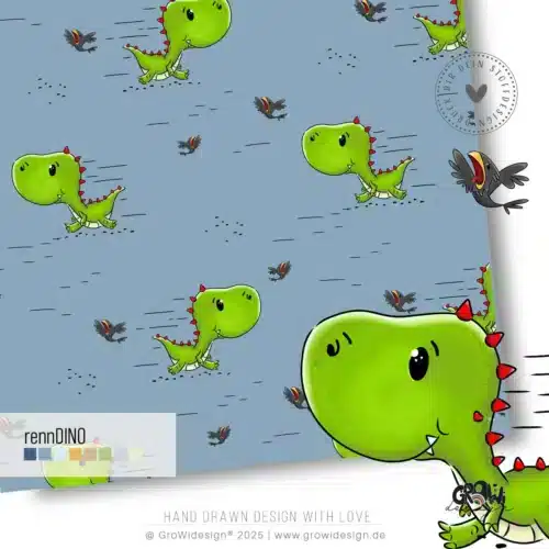 rennDINO AOP Stoffdesign