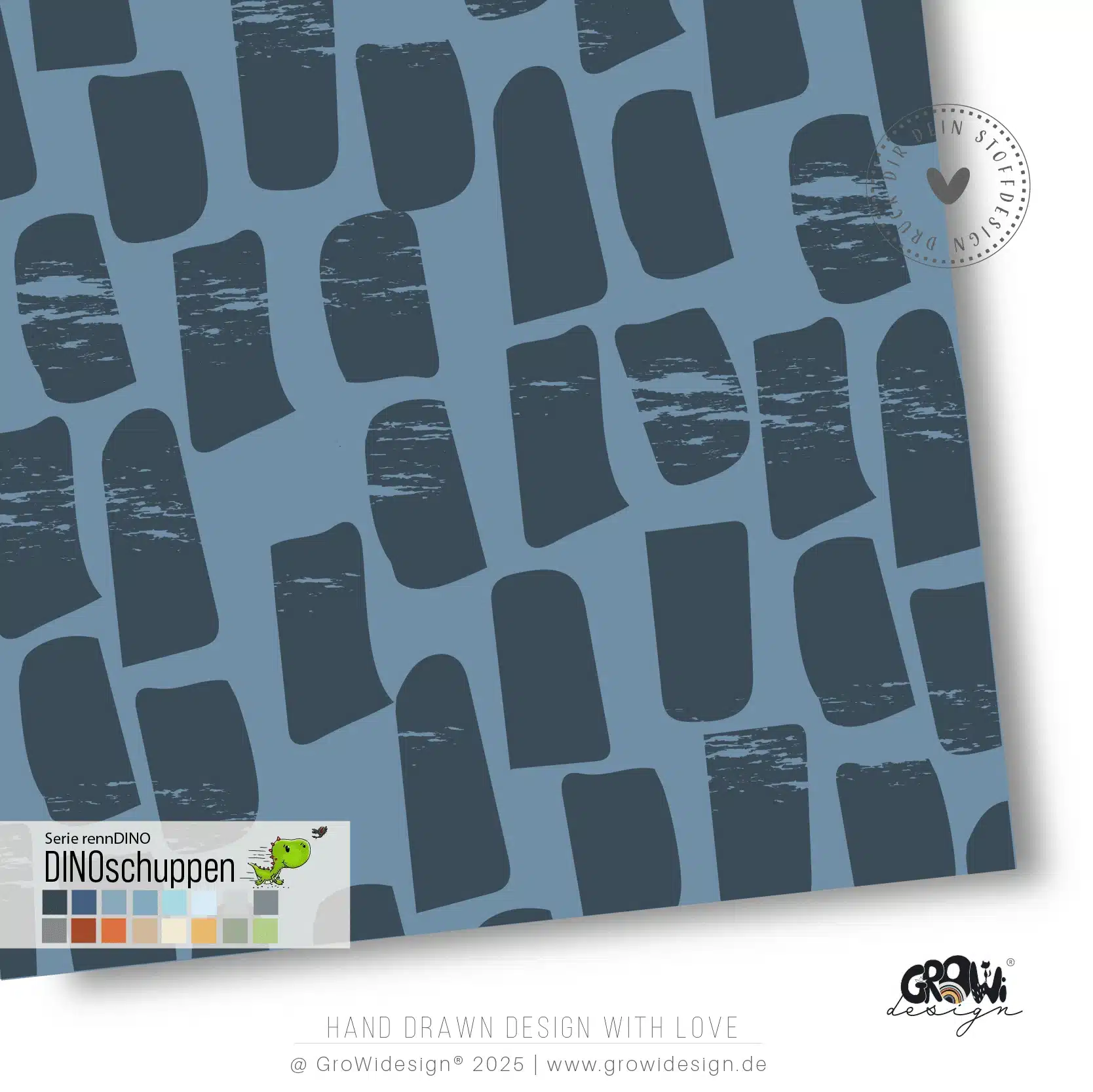 DINOschuppen AOP Stoffdesign 1 by GroWidesign DINOschuppen AOP Stoffdesign