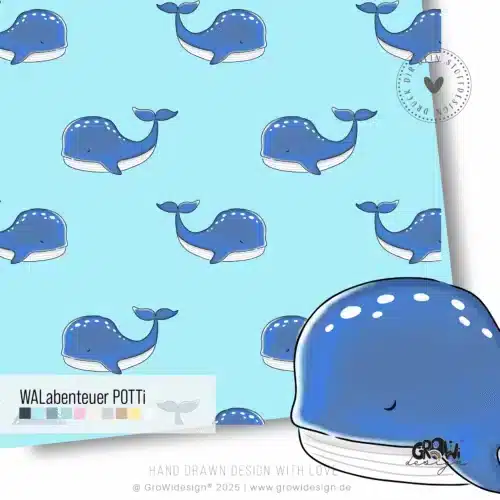 Walabenteuer POTTi AOP Stoffdesign
