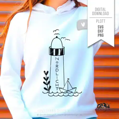 Leuchtturm Nordlicht Plotterdatei