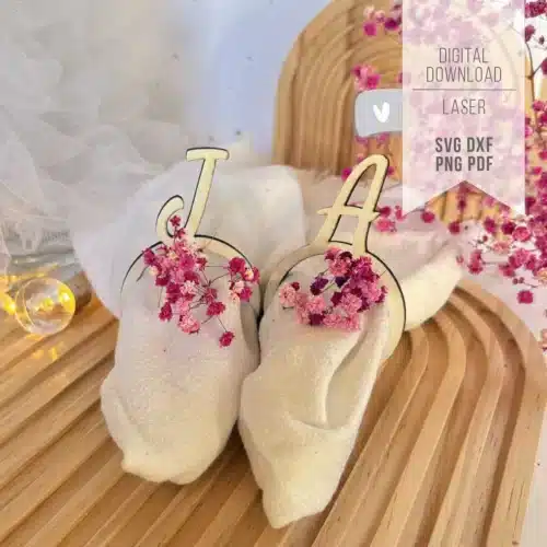 Serviettenring Buchstaben Laserdatei