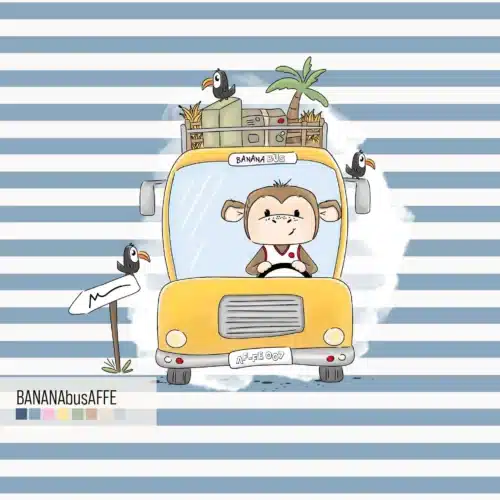 BANANAbus Affe Panel Stoffdesign