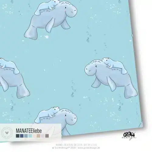 MANATEEliebe AOP Stoffdesign