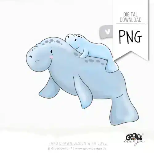 MANATEE PNG Bügelbild