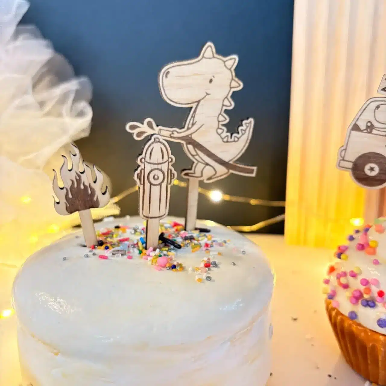 DINO Kuchenspiess dino caketopper laserdatei kindergeburtstag