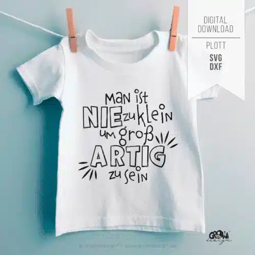 Spruch nie zu klein Plotterdatei